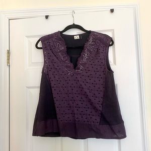 Anthropologie eyelet tank